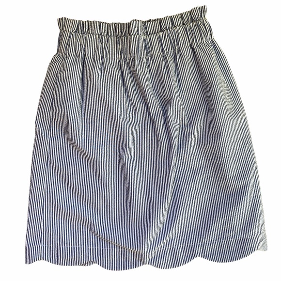 🆕Lauren James Seersucker Scallop Paperbag Skirt - Picture 5 of 7